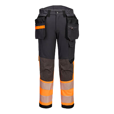 PortWest Hi-Vis StretchBroek Met Afneembare Holsterzak EV442